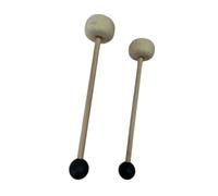 Yunmeryker Ensemble de 2 Maillets à Double Tête avec Manches En Bois et Embouts En Caoutchouc Feutré pour Une Pratique Musicale Polyvalente. Prise En Main, Blanc et Noir