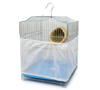 Yunmeryker Filet Nylon Protection Cage Oiseaux, Filet de Protection réglable Respirant, élastique pour Cage à Oiseaux 37cm, Anti-Projection Lavable, Blanc, Blanc
