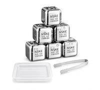 Yunmeryker Glaçons réutilisables en acier inoxydable, en métal, Coffret caau pour homme, Refroidisseur boissons, Style 2