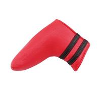 Yunmeryker Housse de Putter de Golf Couvre-Chef pour Fer de Golf en Matériau PU Housse Légère et Solide Protection Complète du Putter Adaptée à L'Entraînement Au, Rouge