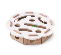 Yunmeryker J pr Chat en Feutre, Labyrinthe, Beige/, sans Balle | Conception robuste, Article Divertissement, Jeu recherche friandises, Pr maîtres aentionnés