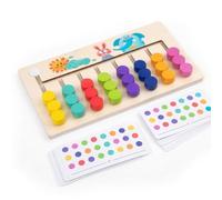 Yunmeryker Jeu de logique en Bois, éducatif pour Le développement de la pensée, de 4 à 6 Ans, Sept Couleurs