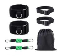 Yunmeryker Kit Élastique Musculation Jambe, Bande Élastique Résistance pour Puissance, Entraînement Membres Inférieurs, Vert, Ensemble Bas du Corps Anti-Rupture 30 Livres 2 pièces