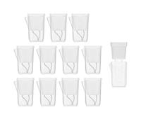 Yunmeryker Lot de 12 Pots de Fleurs à Arrosage Automatique, Pots Transparents, Récipients Rectangulaires Multifonctionnels avec Drainage et Indicateur d'eau, S