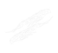 Yunmeryker Lot de 2 Autocollants Décoratifs Créatifs en Vinyle PETG, Adaptés à La Décoration Extérieure des SUV, Camions et Voitures, Blanc