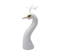 Yunmeryker Mannequin Paon Tête Arrangement Floral Panier à Fleurs Décoration Table Fête Modèle En Mousse Flockée Convient à Événement Mariage Maison, Blanc