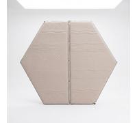 Yunmeryker Matelas Gonflable 2 Personnes, Autogonflant Camping 200x225cm, Mousse Mémoire Forme Extérieur, Hexagonal, Petit, Or Sable, 5cm d'épaisseur