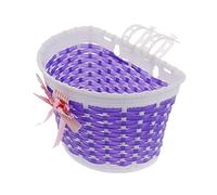 Yunmeryker Panier Vélo Avant Détachable pour Vélo Montage Rapide sur Guidon en Plastique Flexible avec Nœud Élégant Adapté aux Enfants Filles Promenade