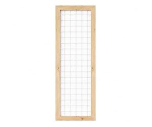 Yunmeryker Panneau Mural Décoratif Grille en Bois, Claustra Intérieur Rustique 35cm, pour Plantes et Décorations, Crochets Métalliques Inclus, White