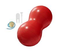 Yunmeryker Peanut Ball Ballon de Pilates Ballon de Sport Stabilité Forme Arachide PVC Structure Épaisse Fonction Gonflage Rapide Adapté pour Enfants Adultes, Rouge