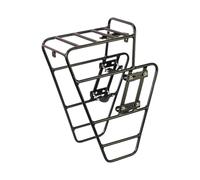 Yunmeryker Porte-Bagages Avant Vélo Support Pannier Aluminium Alliage Multifonction Fixation Flexible Adapté pour Cyclistes Expéditions Trajets Professionnels, sans Sac Filet