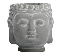 Yunmeryker Pot de Fleur Bouddha Décoratif en Résine avec Trou de Drainage Conteneur Original pour Plantes Ornement pour Maison Convient pour Bureau Cadeau Décora, Petite Tête de Bouddha