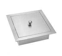 Yunmeryker Poubelle sous évier double, 2 compartiments, en métal brossé, pour cuisine encastrable moderne, lid type F-280T