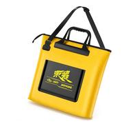 Yunmeryker Sacoche de Pêche Composite Motif Carbone, Sac de Pêche Robuste Muni d'une Fermeture Éclair, pour Outils et Appâts, 45L, Amélioré, 52#, avec Poche laté
