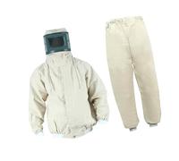 Yunmeryker Sandblasting Ensemble Survêtement Anti-poussière Vêtements Protecteurs Combinaison Professionnelle Polyester Deux Pièces avec Veste Adapté à La, beige