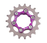 Yunmeryker Single Speed Cassette Pignon Vélo Alliage Léger Kit Complet pour Conversion Moyeu Fixe Entretoises et Bagues Adapté à La Personnalisation de Vélos de, 19T