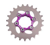 Yunmeryker Single Speed Cassette Pignon Vélo Alliage Léger Kit Complet pour Conversion Moyeu Fixe Entretoises et Bagues Adapté à La Personnalisation de Vélos de, 23T