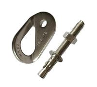 Yunmeryker Support de Boulon d'escalade, Ancrage d'escalade, Plaque de Fixation, Boulon D'expansion Robuste en Acier Inoxydable, Adapté Aux Grimpeurs, M8