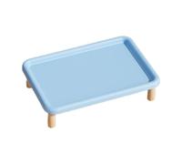 Yunmeryker Support pour Bol de surélevé Porte Gamelle surélevée Support Nourriture Distributeur Automatique Plateau Anti-Projection Matériau Bois Convient à, Bleu