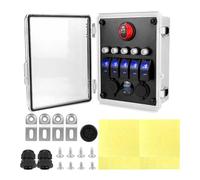 Yunmeryker Switch Étanche Coffret pour Accessoires Voltmètre Panneau Prise Électrique Aluminium Antichoc Installation Rapide Adapté Aux Camions Rv Bateaux Équipe, Style A