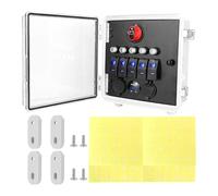 Yunmeryker Switch Étanche Coffret pour Accessoires Voltmètre Panneau Prise Électrique Aluminium Antichoc Installation Rapide Adapté Aux Camions Rv Bateaux Équipe, Style B