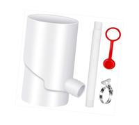 Yunmeryker Système de Récupération d'eau de Pluie, Unité de Captage d'eau de Pluie, Serpentin de Tuyau, Raccord de Dérivation d'eau de Toiture, Matér, Blanc, 8CM