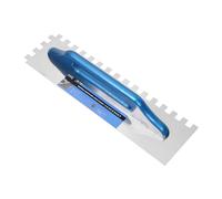Yunmeryker Truelle Dentelée Outil Manuel de Finition de Plâtre Lisse En Acier Inoxydable Poignée Ergonomique Adaptée pour Maçon Briquetier Ouvrier Rénovation, 12mm