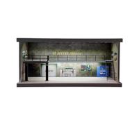 Yunmeryker Vitrine de Voiture Miniature 1/64 Échelle Boîte D'Exposition Présentoir Garage avec Éclairage LED Double Couche En PVC Acrylique Convient à Collection, Style B