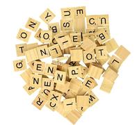 Yunmoxiao Lot de 200 lettres de Scrabble en bois pour travaux manuels, orthographe, décoration, bricolage, orthographe et décoration d'intérieur