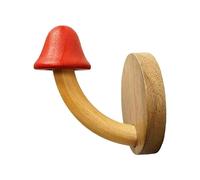Yunnan Crochet champignon en bois pour vêtements chapeaux support mural autocollant mural solide porte-clé porte rangement crochets décoration maison étagère en bois