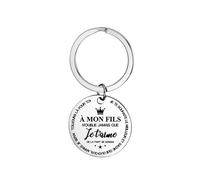 Yunnan Fils Porte-clés Fils Cadeaux de Maman Papa Anniversaire Graduation Porte-clés Présente à Mon Fils N'oublie Que Je t'aime pour Toujours Porte-clés Inspirants