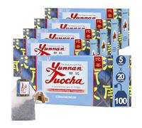 Yunnan Tuocha Zouji - Thé Tuocha au Cannelle - Apaisant et relaxant - 100 Sachets (5x20)- 200g - Origine Yunnan Garantie