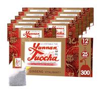 Yunnan Tuocha Zouji - Thé Tuocha au Ginseng - Vitalisant - 300 Sachets (12x25)- 600g - Origine Yunnan Garantie