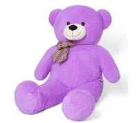 YunNasi Nounours Géant Ours en Peluche pour Enfants Doux Ours Jouet Grand XXL (120cm, Violet)