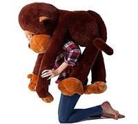 YunNasi Peluche Géant Singe 130cm Animal Jouets Cuddle XXXL Orang-outan Cadeau pour Petite Amie et Anniversaire