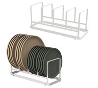 YunNasi Rangement Assiettes Placard Porte Assiette(Blanche, Large-2 Pcs) | Egouttoir Vaisselle pour Plateaux de Cuisson et Planches à Découper