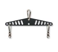 YUNNESS Double à simple poignée en D pour poulie de câble adaptateur pour tige de traction vers le bas, corde, machine à câble, pour support de squat