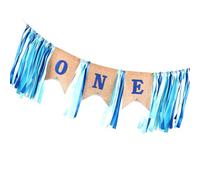 YUNNIAN Bannières élégantes à suspendre avec breloques pour 1er anniversaire de bébé et fêtes prénatales