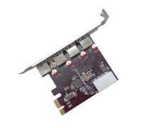 YUNNIAN Carte d'extension PCIE à 4 ports USB3.0 PCIE vers USB 3.0 Carte 5 Gbit/s de remplacement pour ordinateur de bureau, accessoires de caméra industrielle, adaptateur USB