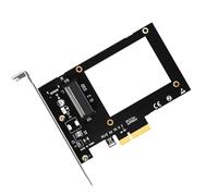 YUNNIAN Carte d'extension PCIe Version YOU.2 avec connexion droite pour un transfert rapide de données et résistance aux chocs Plan de déni de câble NVMe