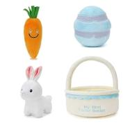 YUNNIAN Easter Plush Rabbits Toy Set Soft Stuffed Animals with Realistic Holiday Kids Home Decor & Party Supplies PP Cotton Stuffed Animals