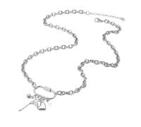 YUNNIAN Elegant Interchangeable Pendant Necklace Sturdy Stainless Steel Chain Adjustable Length Day To Night Jewelry Piece Sturdy Anti Tarnish Stainless Steel Chain