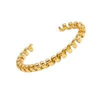 YUNNIAN en Acier Inoxydable pour Femmes Manchette Ouverte Fil Téléphonique Conception De Bobine À Ressort Légère Bijoux À Porter Quotidien