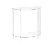YUNNIAN Étagère d'angle portable en acrylique avec deux niveaux pour une utilisation efficace de l'espace dans n'importe quelle pièce