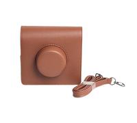 YUNNIAN Étui pour appareil photo en cuir synthétique souple avec bandoulière, marron, 15x14.5x8.5cm