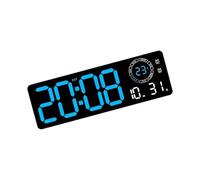 YUNNIAN Horloge Murale Numérique LED Multicolore Grand Écran avec Temps Température Et Humidité Télécommande Lumière pour La Maison O Multicolor LED Wall Clock