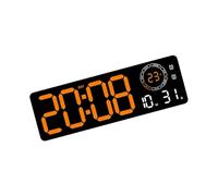 YUNNIAN Horloge Murale Numérique LED Multicolore Grand Écran avec Temps Température Et Humidité Télécommande Lumière pour La Maison O Multicolor LED Wall Clock