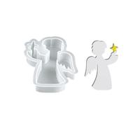 YUNNIAN Lot De 6 Moules Flexibles en Silicone pour Bougies De Noël Forme Unique Renne Cheval À Bascule Étoile Garçon Angélique De Noël Ensemble De Moules À Bougies en Silicone