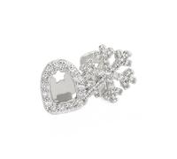 YUNNIAN Modèle Rétro en Cuivre Avec Flocon De Neige Double Grilles Bijoux À Capuche Pour Dents Accessoire Pratique Cadeaux Pour Un usage Quotidien Bijoux Pour Dents Uniques, One Size, Comme décrit
