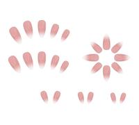 YUNNIAN Omber Faux ongles brillants à presser en forme d'amande, faux ongles en acrylique, couverture complète pour ongles